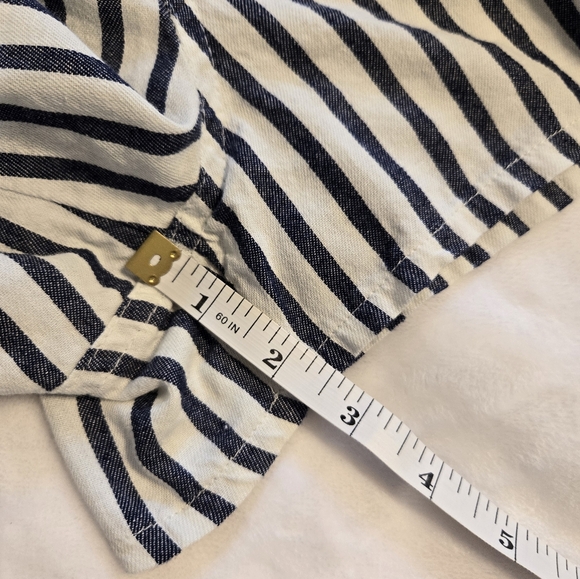 Universal Thread Cotton Striped Blue & White Boho Chic Shorts Large - Picture 5 of 5